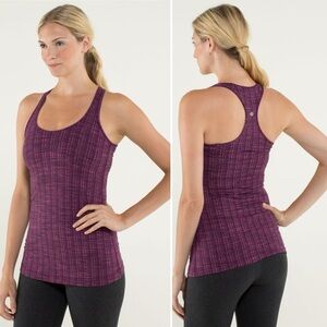 Lululemon Cool Racerback Ziggy Wee August Glo 12 Tank Top Yoga Gym Boho Golf Run